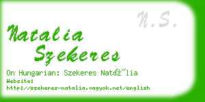 natalia szekeres business card